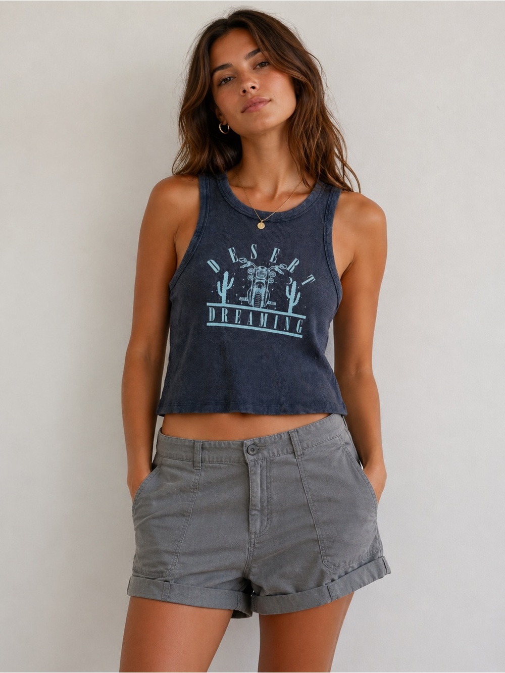 Social. Culture edgy black ribbed motorcycle tank